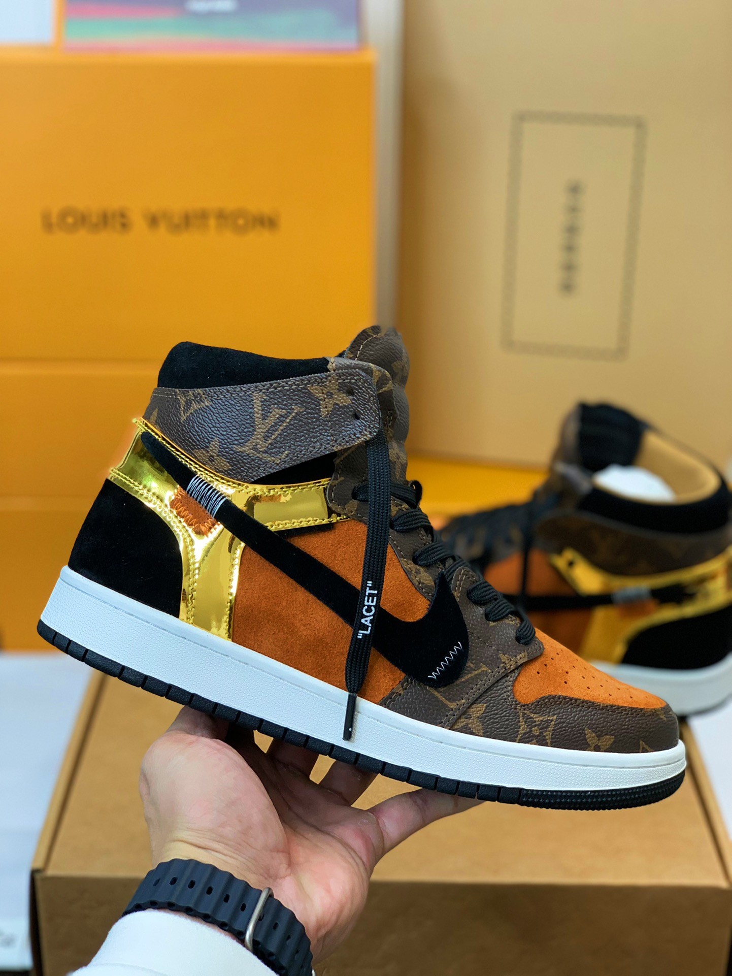 「#151」LOUIS VUITTON X NIKE AIR FORCE 1 Sneaker High-tops - 图片 3