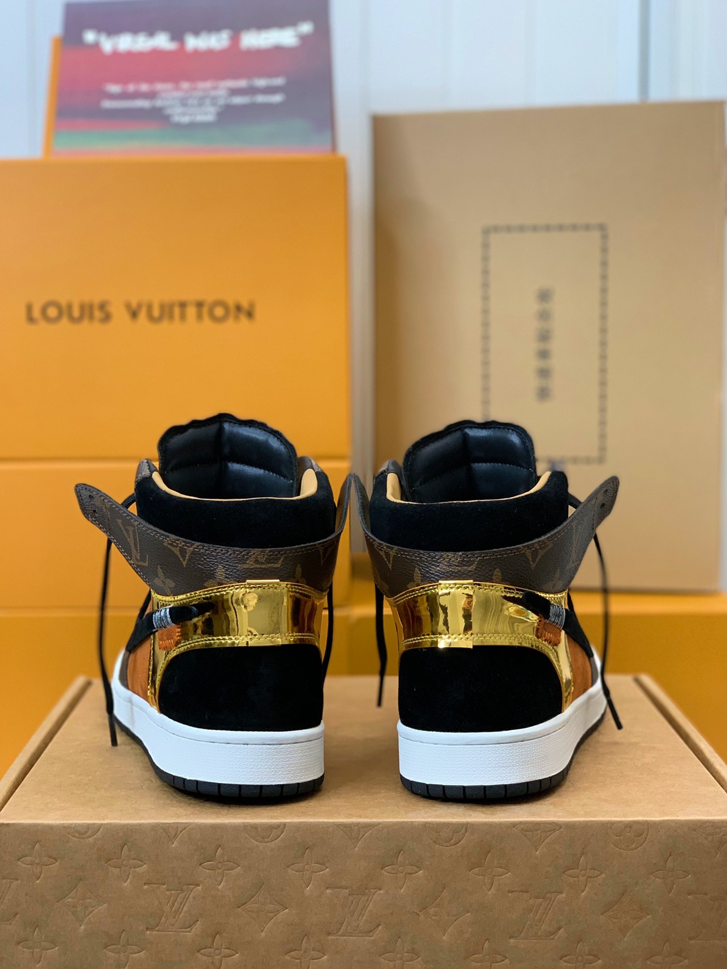 「#151」LOUIS VUITTON X NIKE AIR FORCE 1 Sneaker High-tops - 图片 5