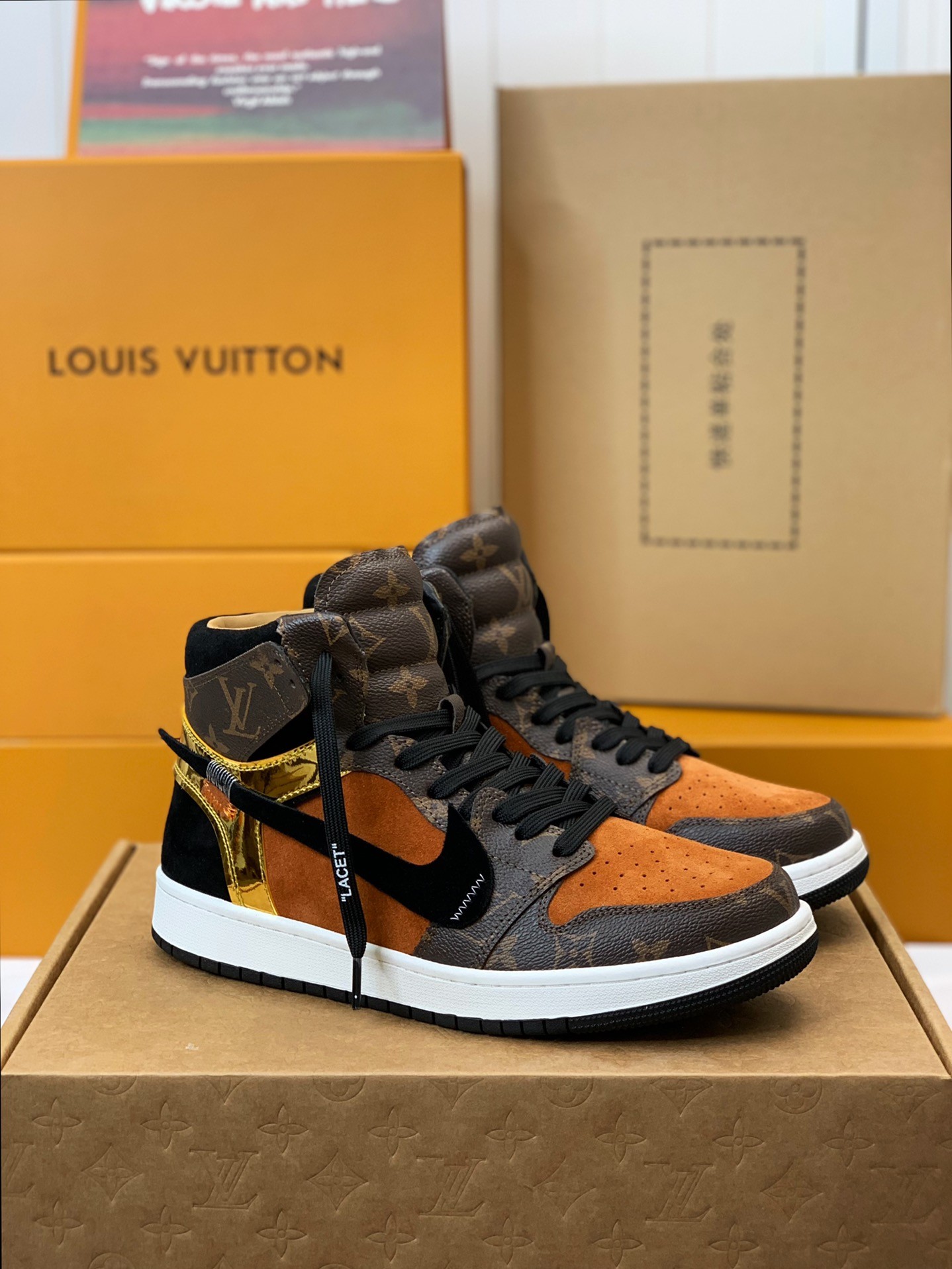 「#151」LOUIS VUITTON X NIKE AIR FORCE 1 Sneaker High-tops - 图片 2