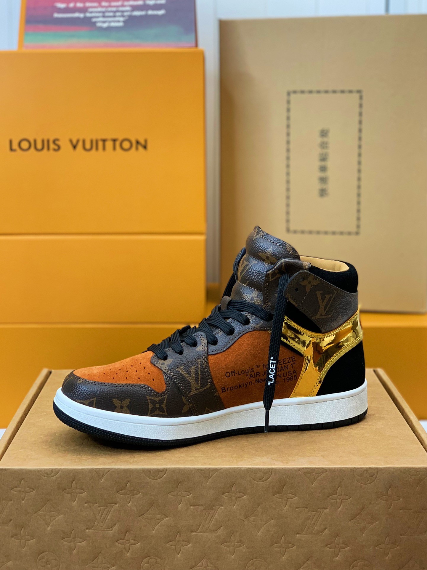 「#151」LOUIS VUITTON X NIKE AIR FORCE 1 Sneaker High-tops - 图片 4