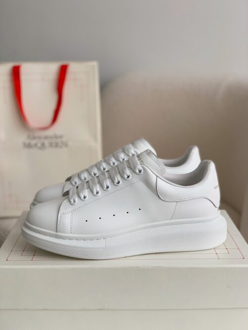 「#229」Alexander McQueen MQ white cowhide tail Sneakers