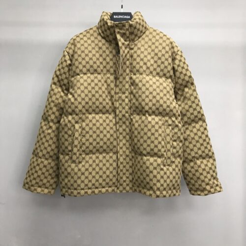 「#1056」Balenciaga all-over printed double B down jacket