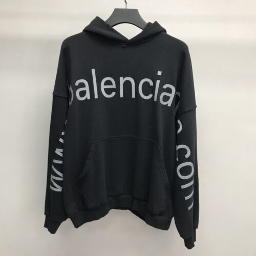 「#1062」Balenciaga lettered hooded sweatshirt
