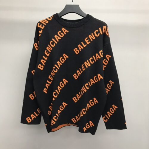 「#1088」Balenciaga full-print subtitle sweater