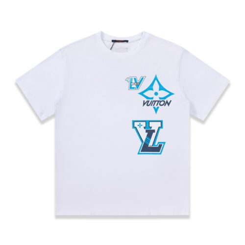 「#1424」Louis Vuitton 23SS logo printed t-shirt