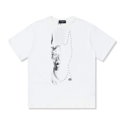 「#1517」Balenciaga 23Ss Drill Print Hound Design t-shirt