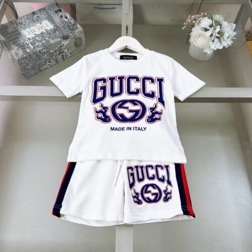 「#1607」Gucci 2024/SS new logo printed T-shirt suit