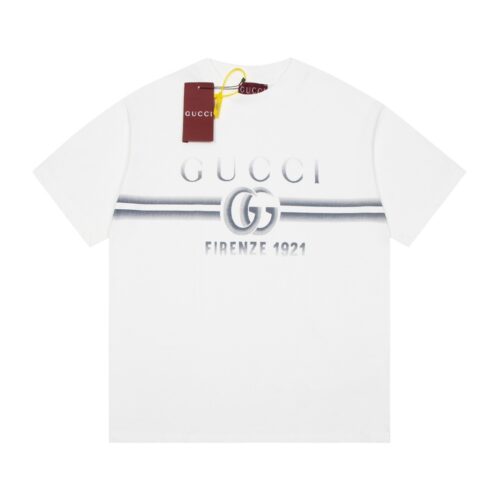 「#1668」Gucci Gradient Letter Logot shirt