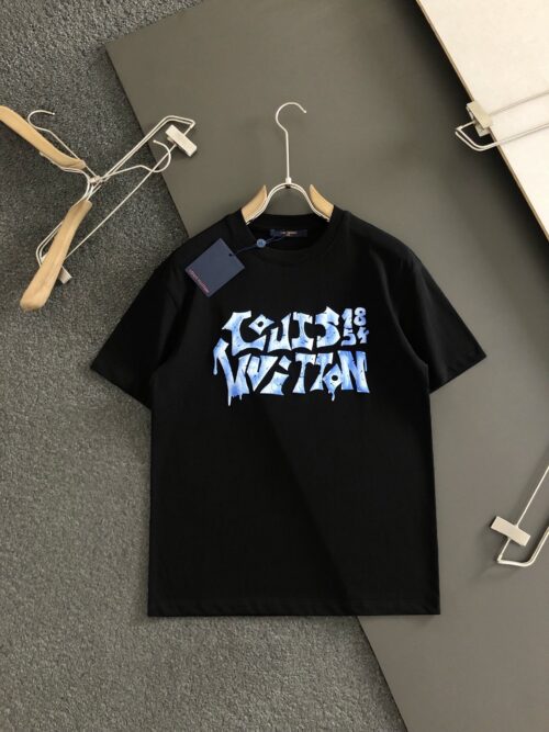 「#1732」Louis Vuitton Three-dimensional foam letter doodle round-neck t-shirt