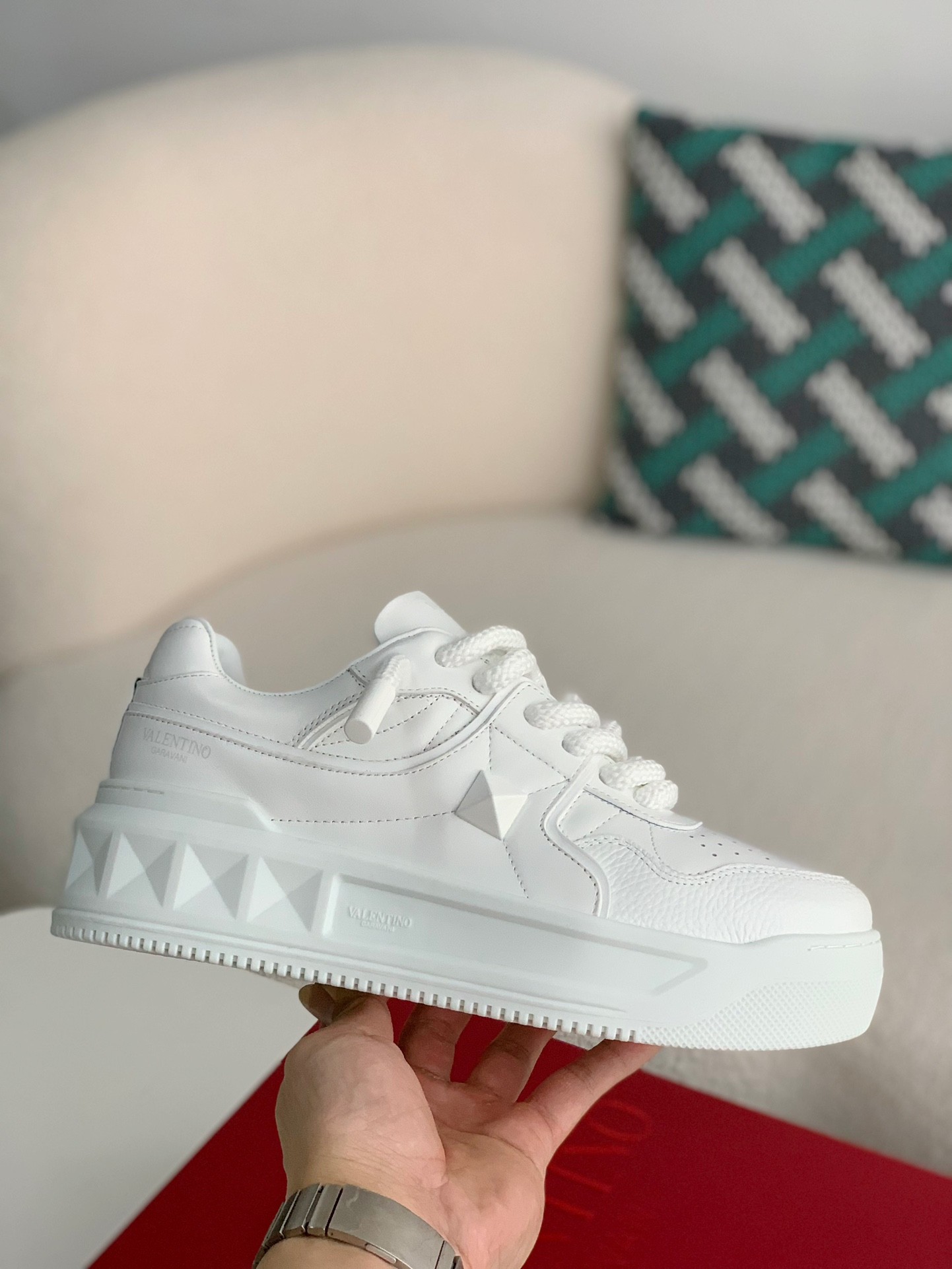 「#349」Valentino one stud sneakers - 图片 6