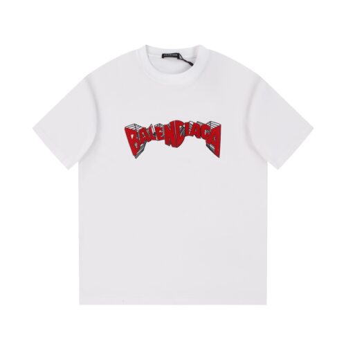 「#1744」Balenciaga 24s embroidered fabric t-shirt