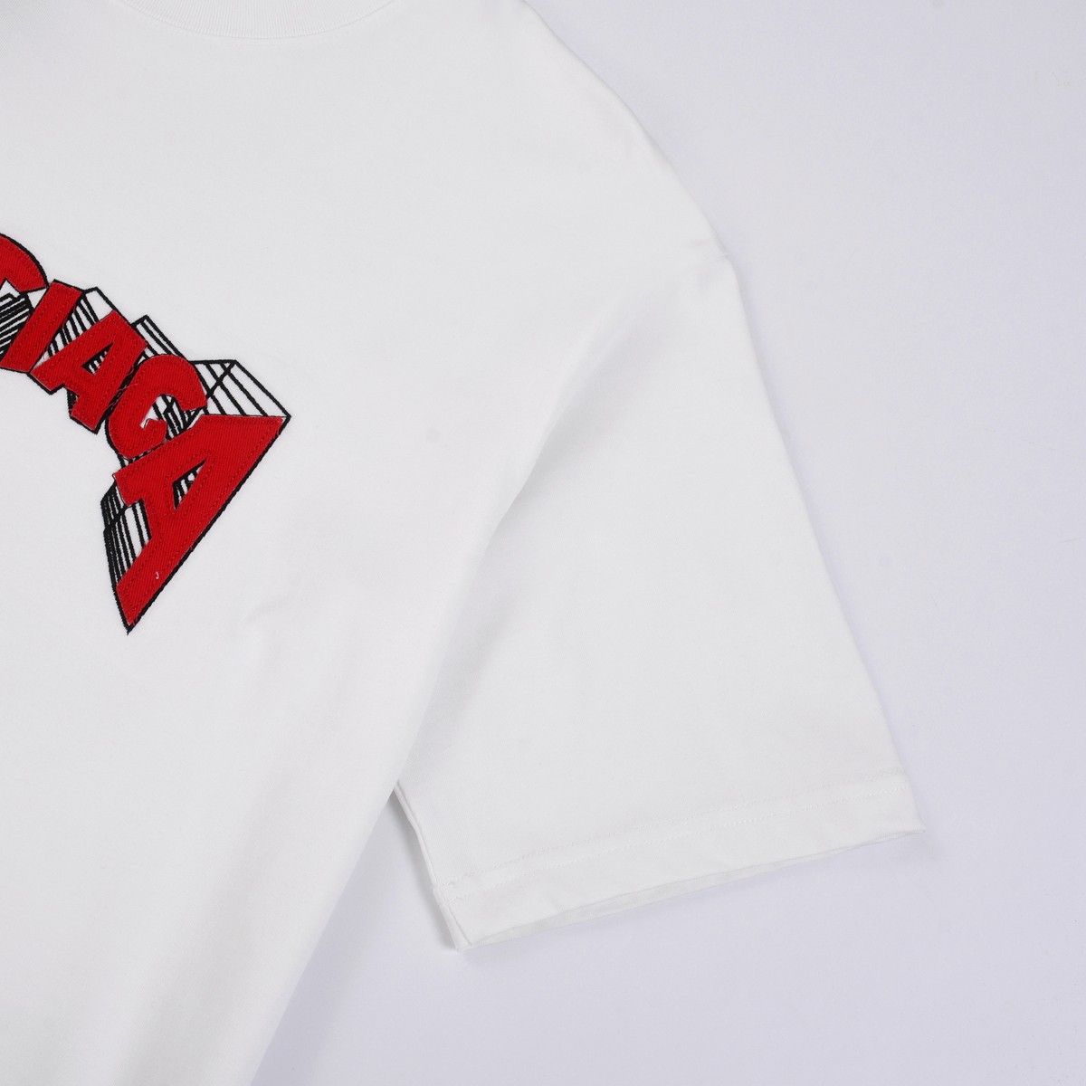 「#1744」Balenciaga 24s embroidered fabric t-shirt - 图片 4
