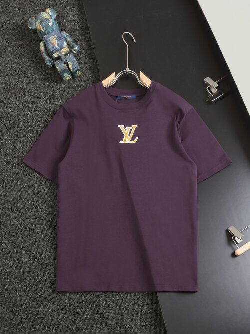「#1746」Louis Vuitton T-shirt with yellow and white logo