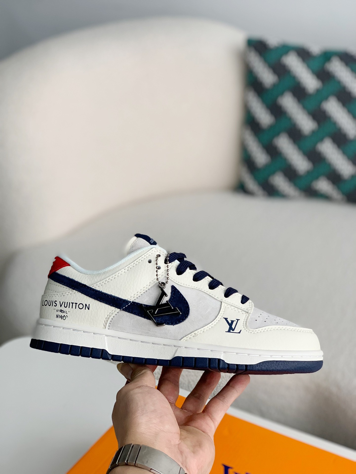 「#1802」LOUIS VUITTON x Nike Dunk Low-top board shoes - 图片 6