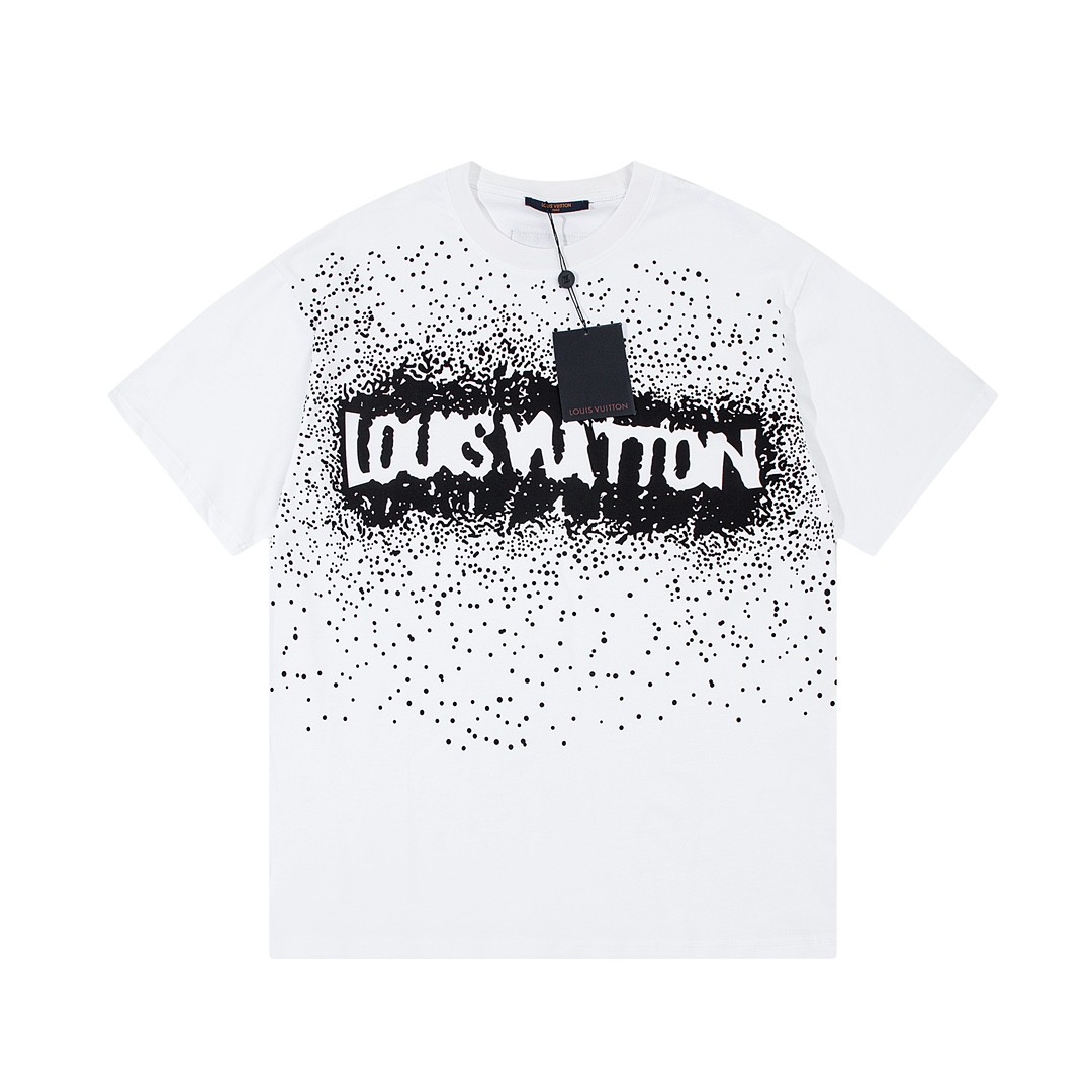 「#2027」Louis Vuitton Ink-jet, graffiti Logo t-shirt