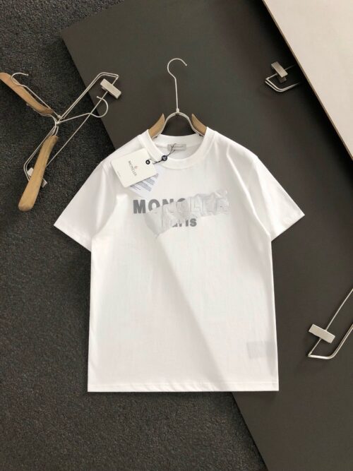 「#2097」MONCLER Silver-plated with bright lettering-shirt