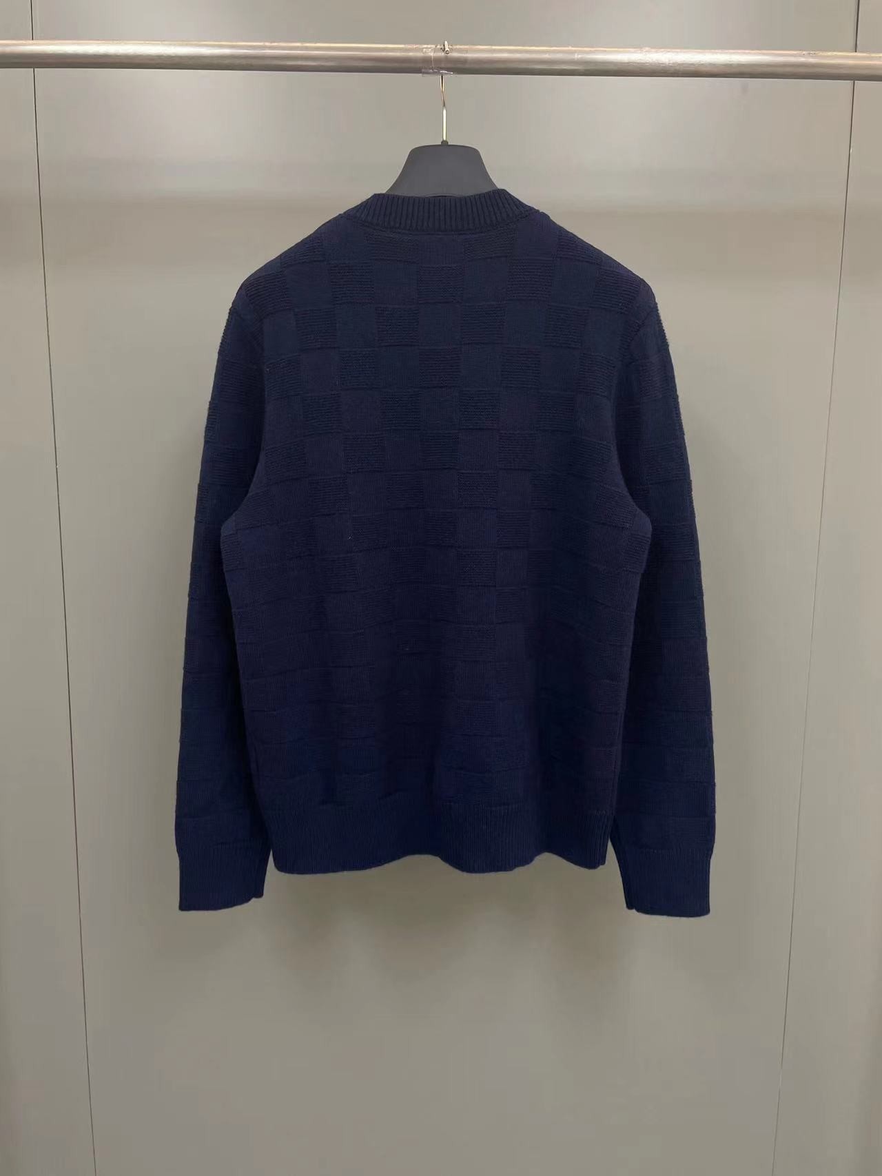 「#2233」Louis Vuitton Beaded Checkerboard Crew Neck Sweater - 图片 4