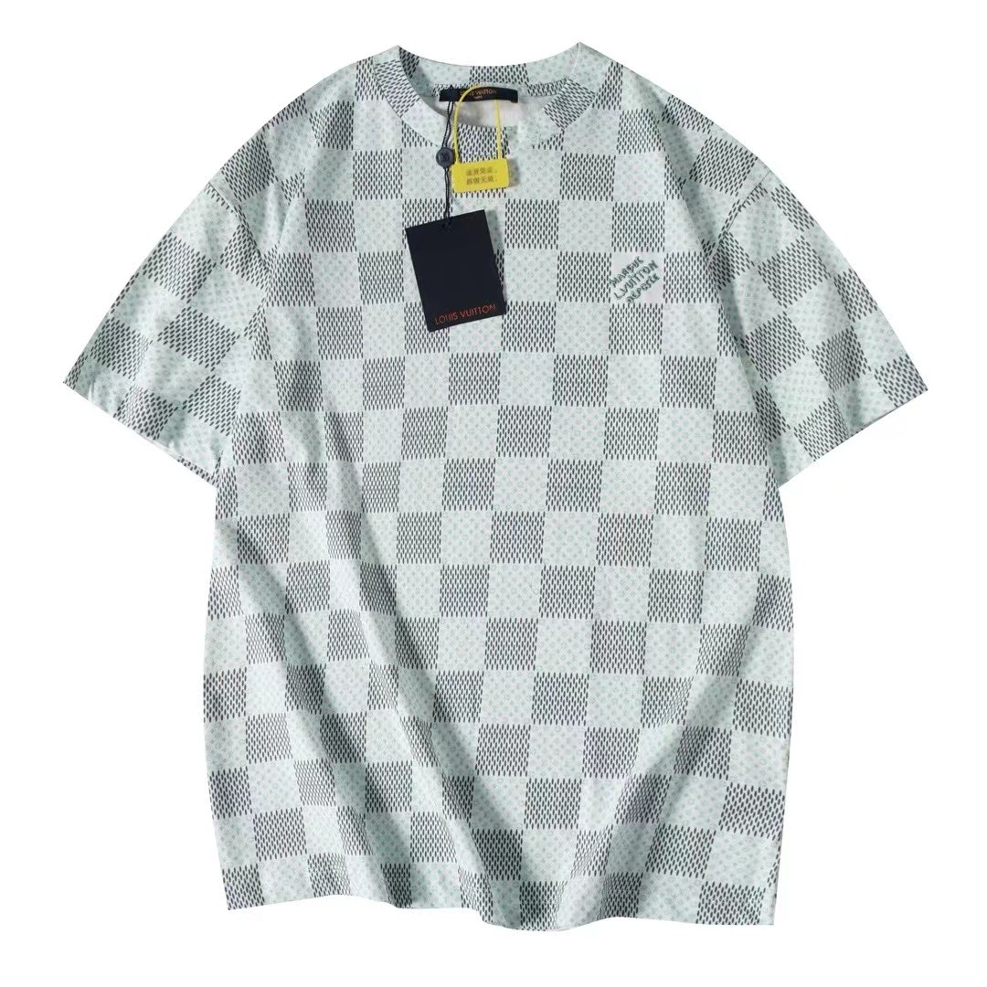 「#2263」Louis Vuitton checkered T-shirt - 图片 2