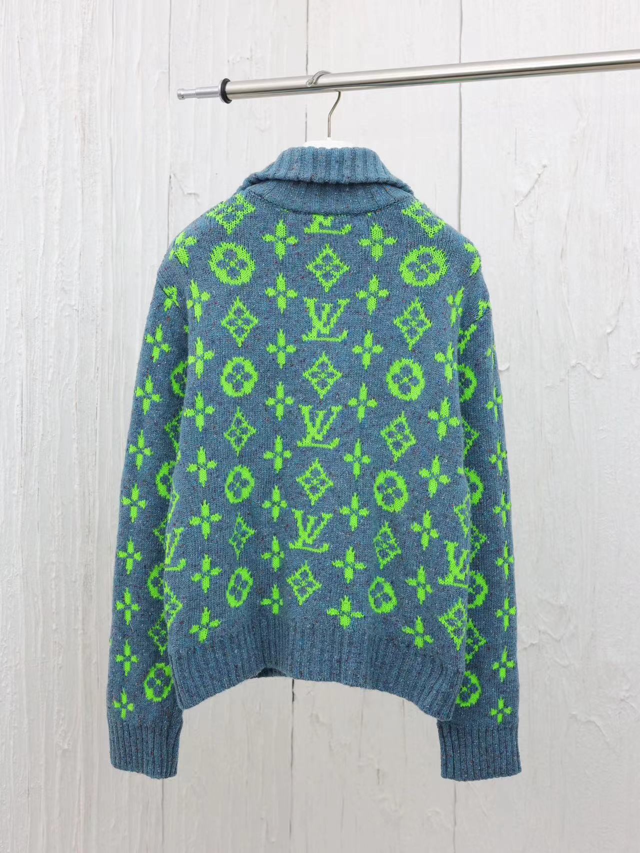 「#2281」Louis Vuitton 24 new colorful yarn full print hooded cardigan - 图片 2