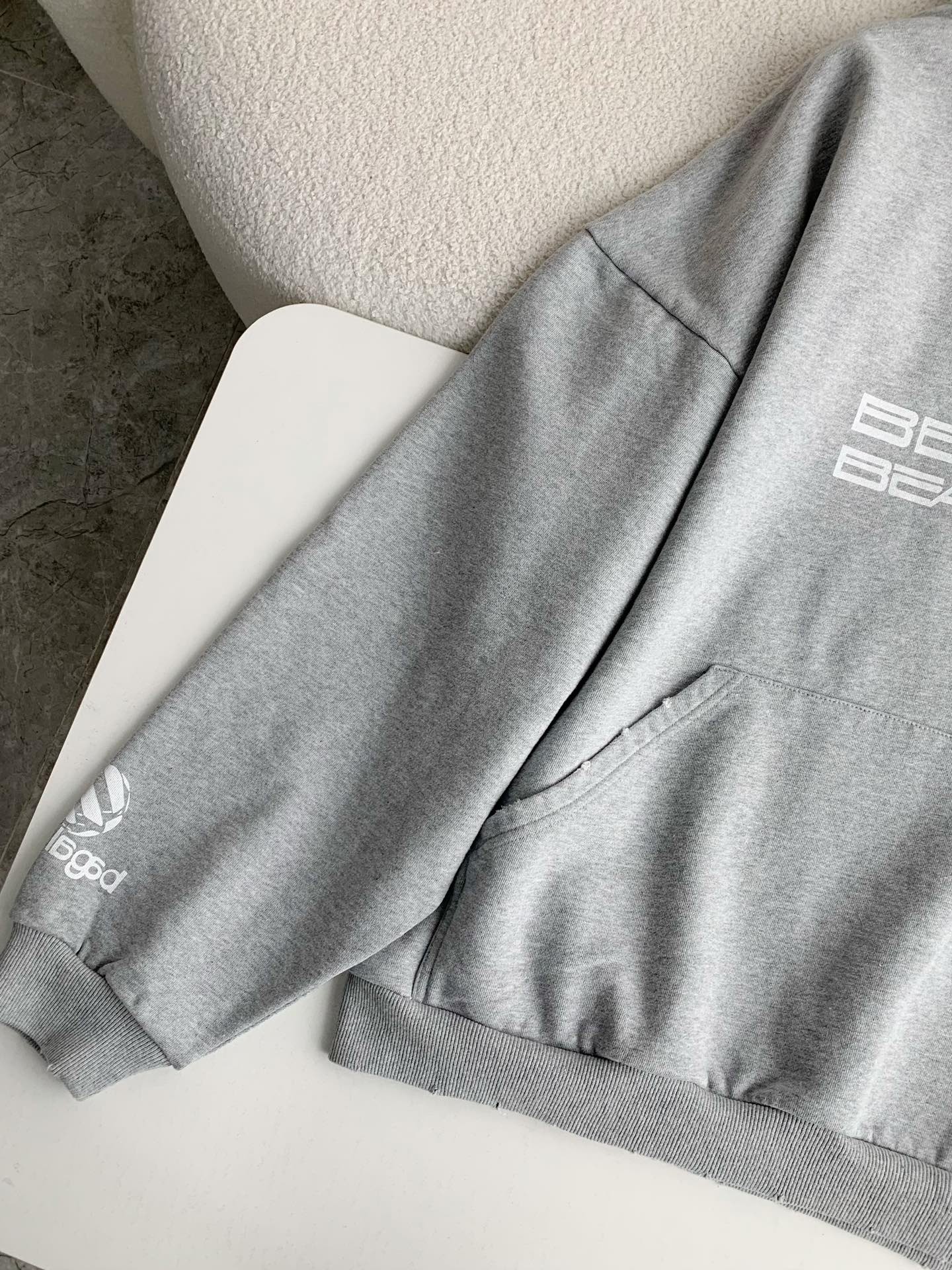 「#2336」Balenciaga logo print sports hooded sweatshirt - 图片 4