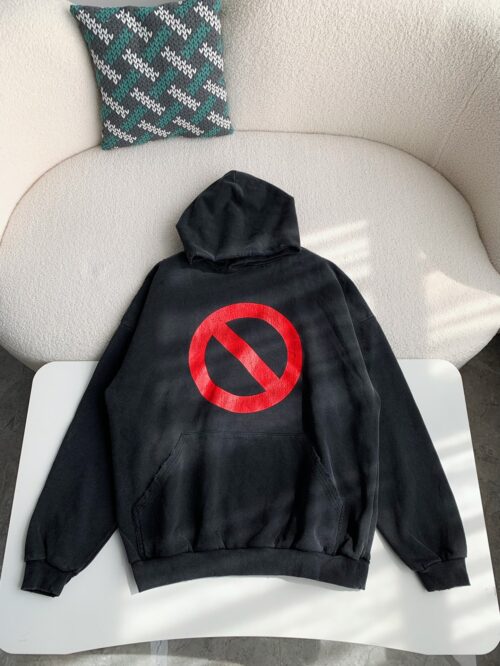 「#2389」Balenciaga monogram print hooded sweatshirt
