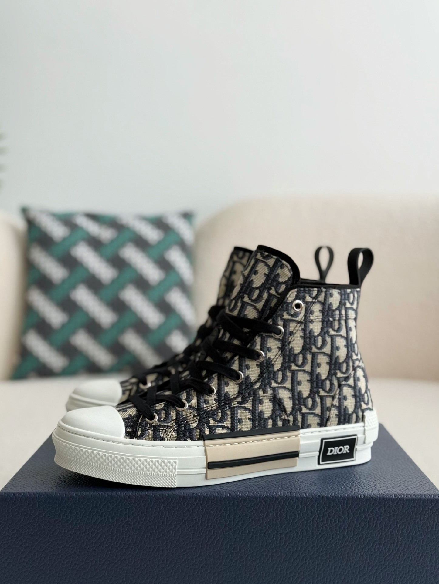 「#2621」Dior B23 logo print high top sneakers