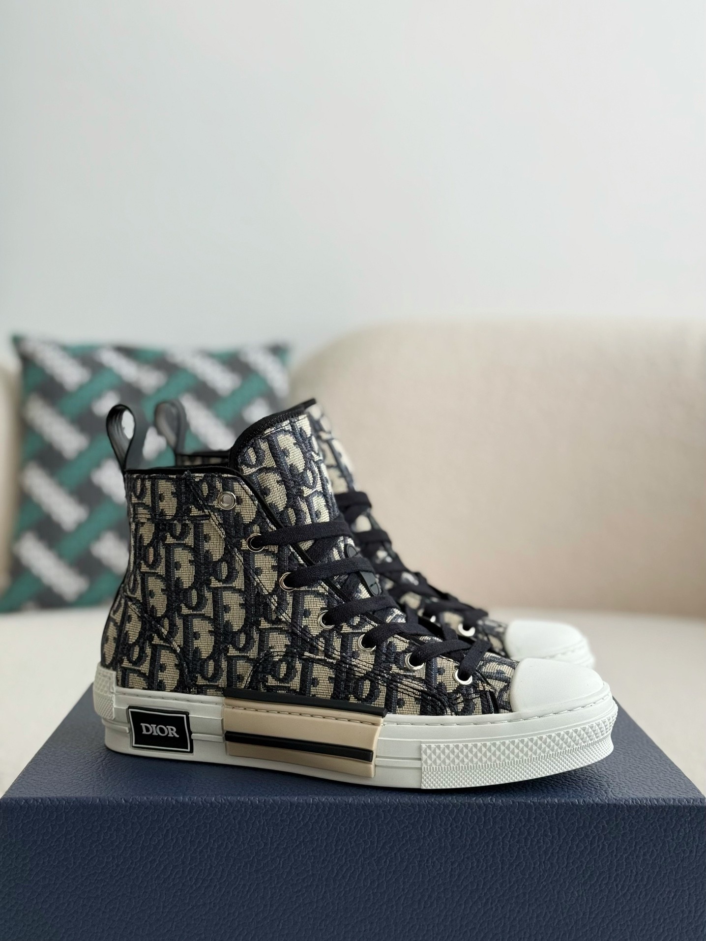 「#2621」Dior B23 logo print high top sneakers - 图片 2