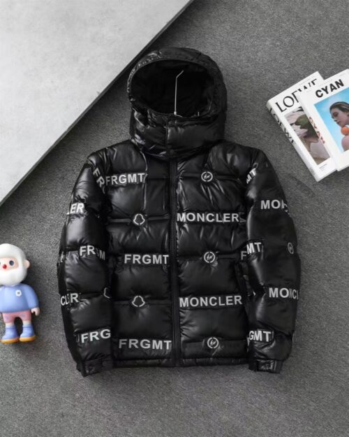 「#2630」Moncler Fujiwara Hiroshi co-branded full-print letter shiny down jacket
