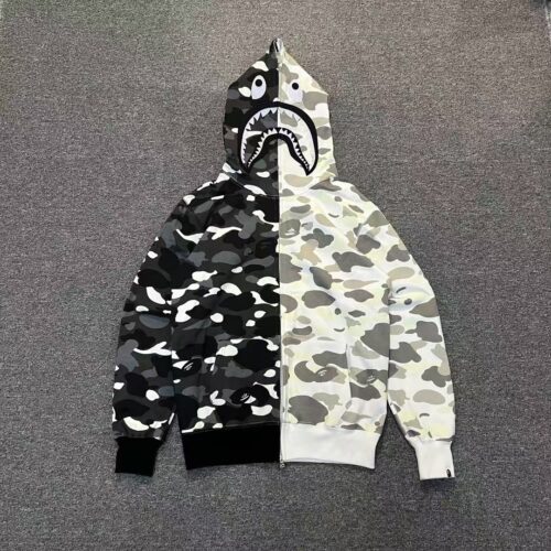 「#2661」bape shark yin and yang luminous camouflage shark sweatshirt
