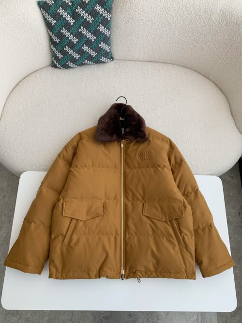 「#2695」MIU MIU FW23 Letter embroidery casual cotton jacket