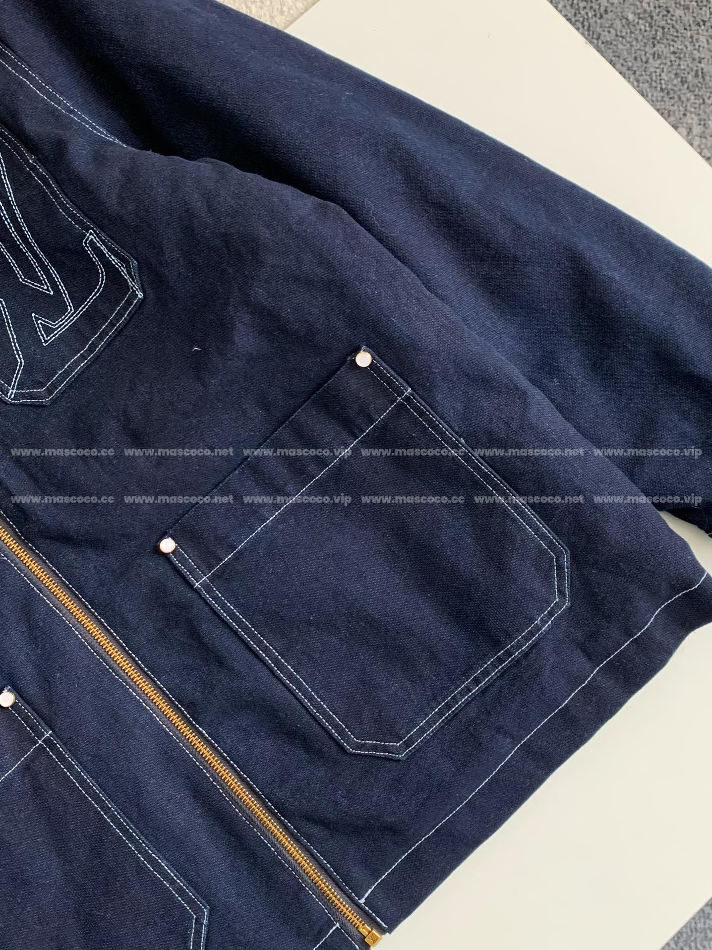 「#2841」Louis Vuitton SS25 Zippered open-and-closed spliced turn-down collar jacket - 图片 4