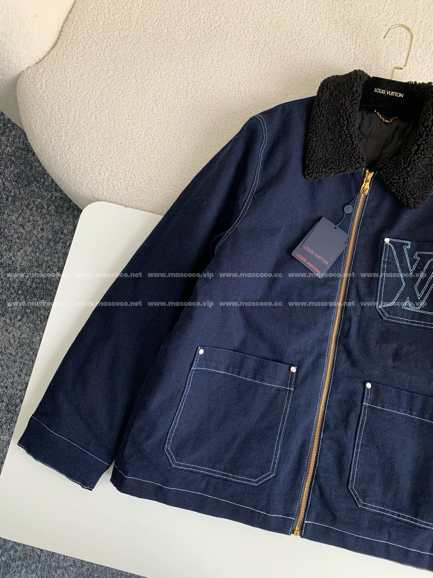 「#2841」Louis Vuitton SS25 Zippered open-and-closed spliced turn-down collar jacket - 图片 2