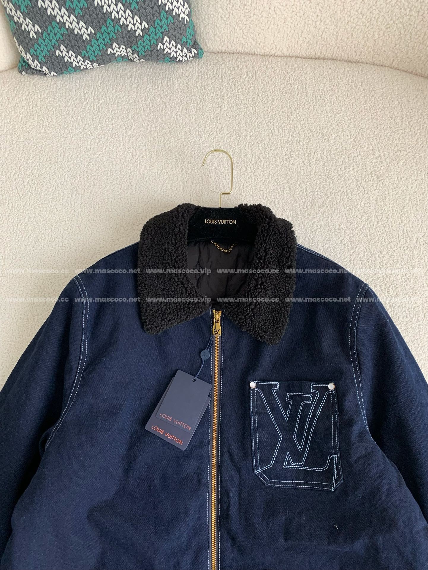 「#2841」Louis Vuitton SS25 Zippered open-and-closed spliced turn-down collar jacket - 图片 3