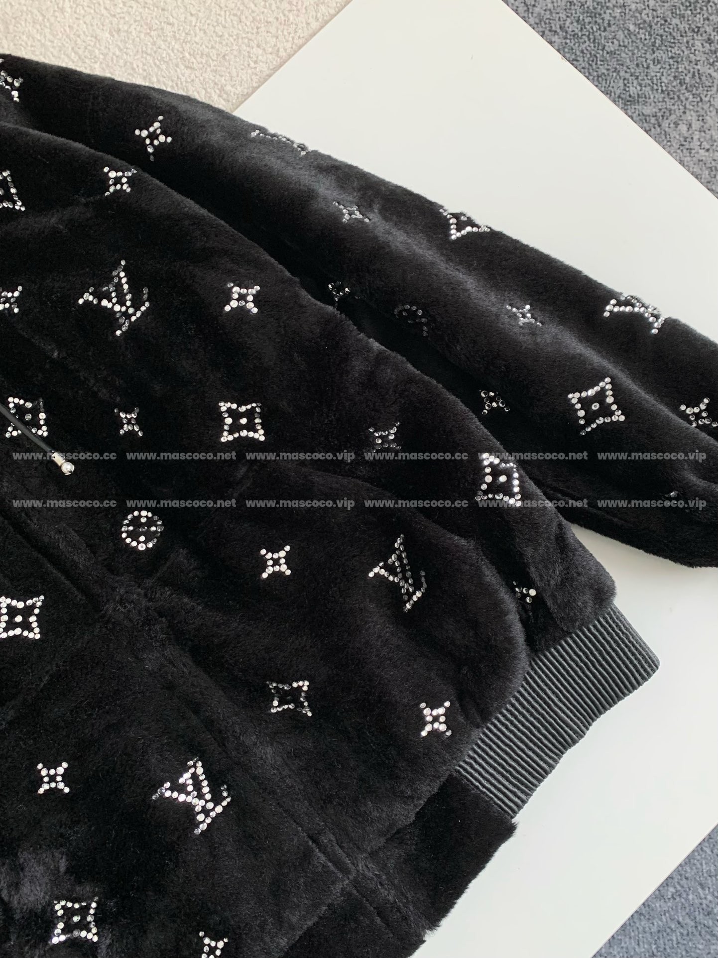 「#2907」Louis Vuitton SS25 Logo Embroidered Wool Hooded Zipper Jacket - 图片 4