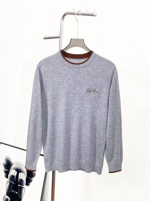 「#2957」Loro Piana Cashmere Wool Blend Knit Long Sleeve