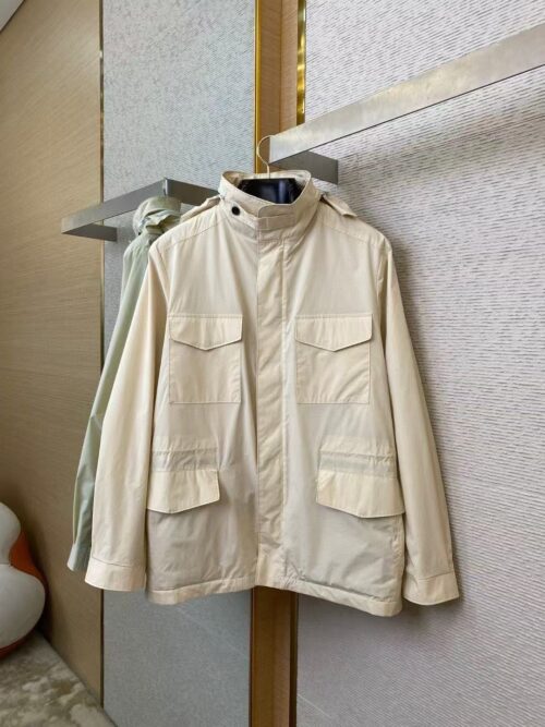 「#3033」Loro Piana multi-pocket hooded jacket