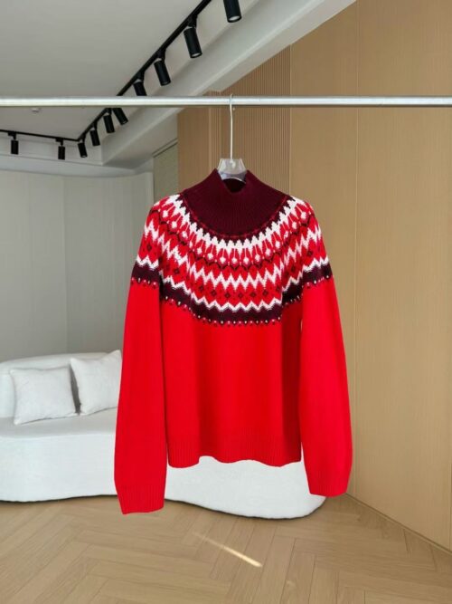 「#3037」Loro Piana Fair Isle Turtleneck Sweater