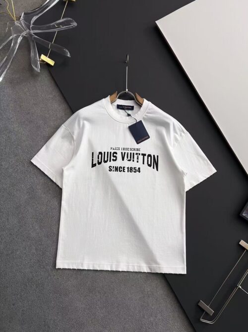 「#3069」Louis Vuitton logo print crew neck T-shirt