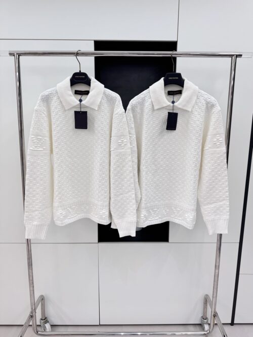 「#3094」Louis Vuitton 2023FW Checkerboard Embossed Sweater
