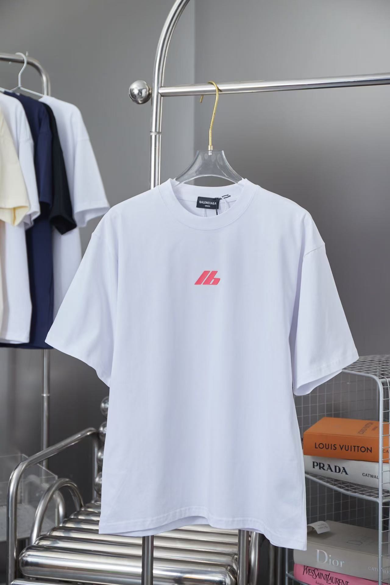 「#3096」Balenciaga Spring/Summer new fur patch frog glue logo hot stamping T-shirt