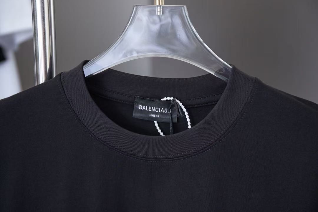 「#3100」Balenciaga Spring/Summer New Style Graffiti Hand-painted Letters Logo Printed T-shirt - 图片 2