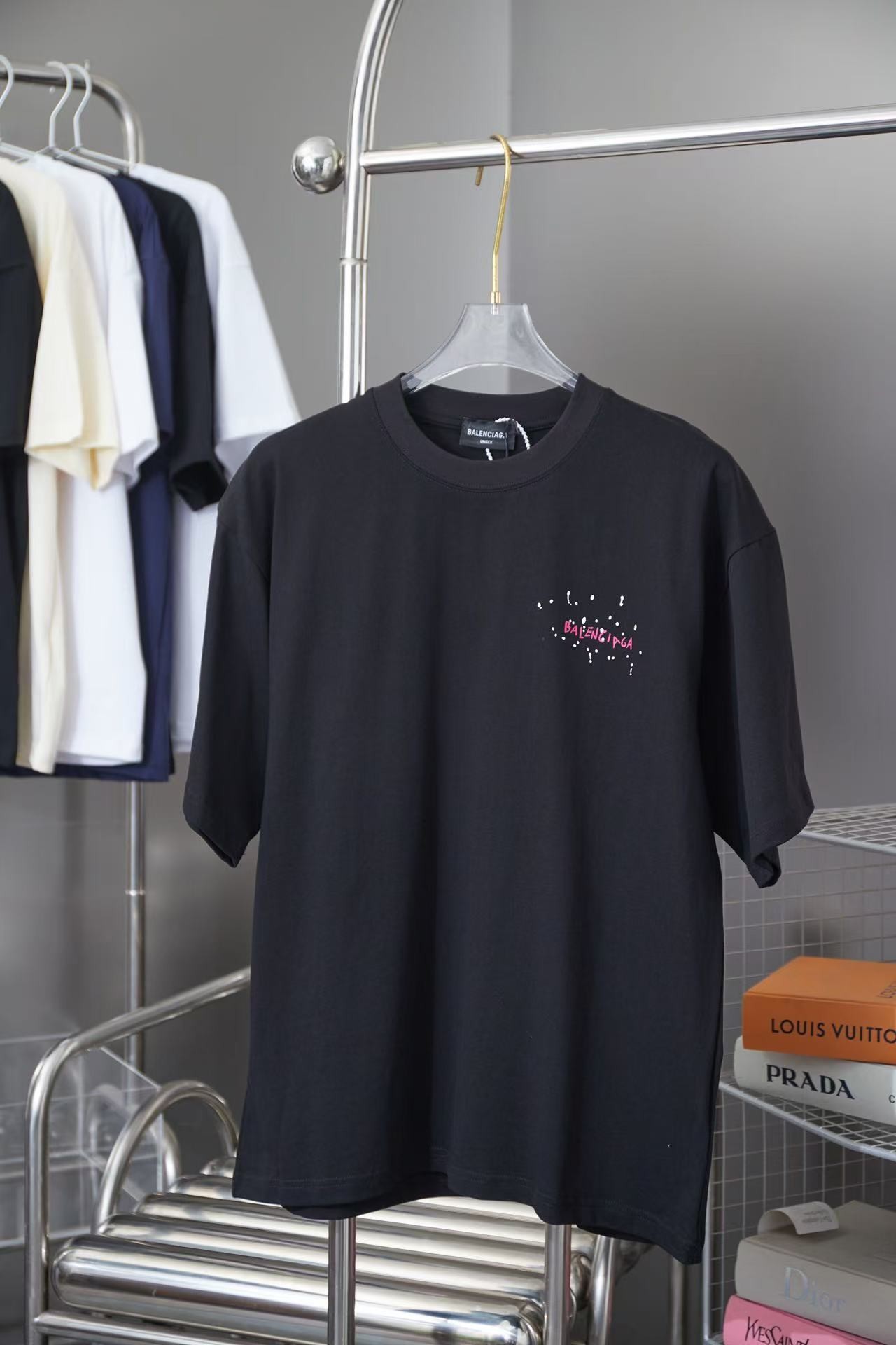 「#3100」Balenciaga Spring/Summer New Style Graffiti Hand-painted Letters Logo Printed T-shirt