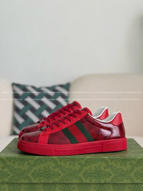 「#3264」Gucci ACE Leather plank shoes