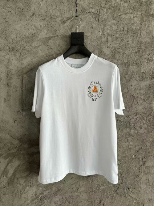 「#3295」CASABLANCA Spring/Summer Orange Graphic Print T-Shirt