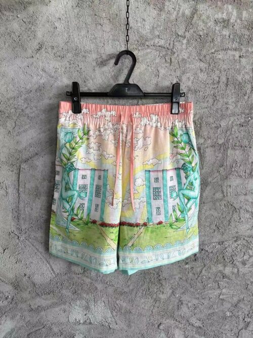 「#3348」CASABLANCA Thinker linen shorts