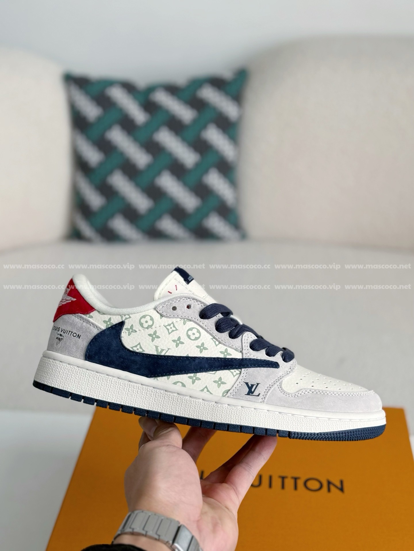 「#3373」LOUIS VUITTON x Jordan Air Jordan Casual Sneakers - 图片 6