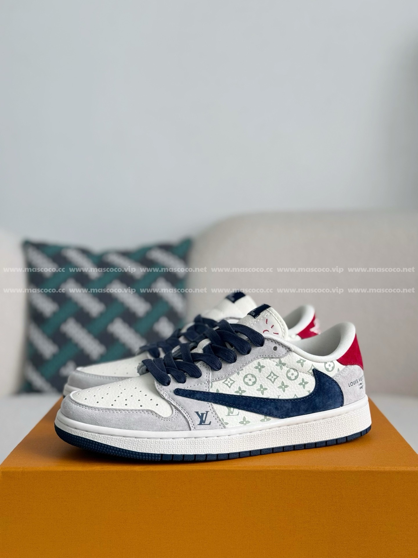 「#3373」LOUIS VUITTON x Jordan Air Jordan Casual Sneakers