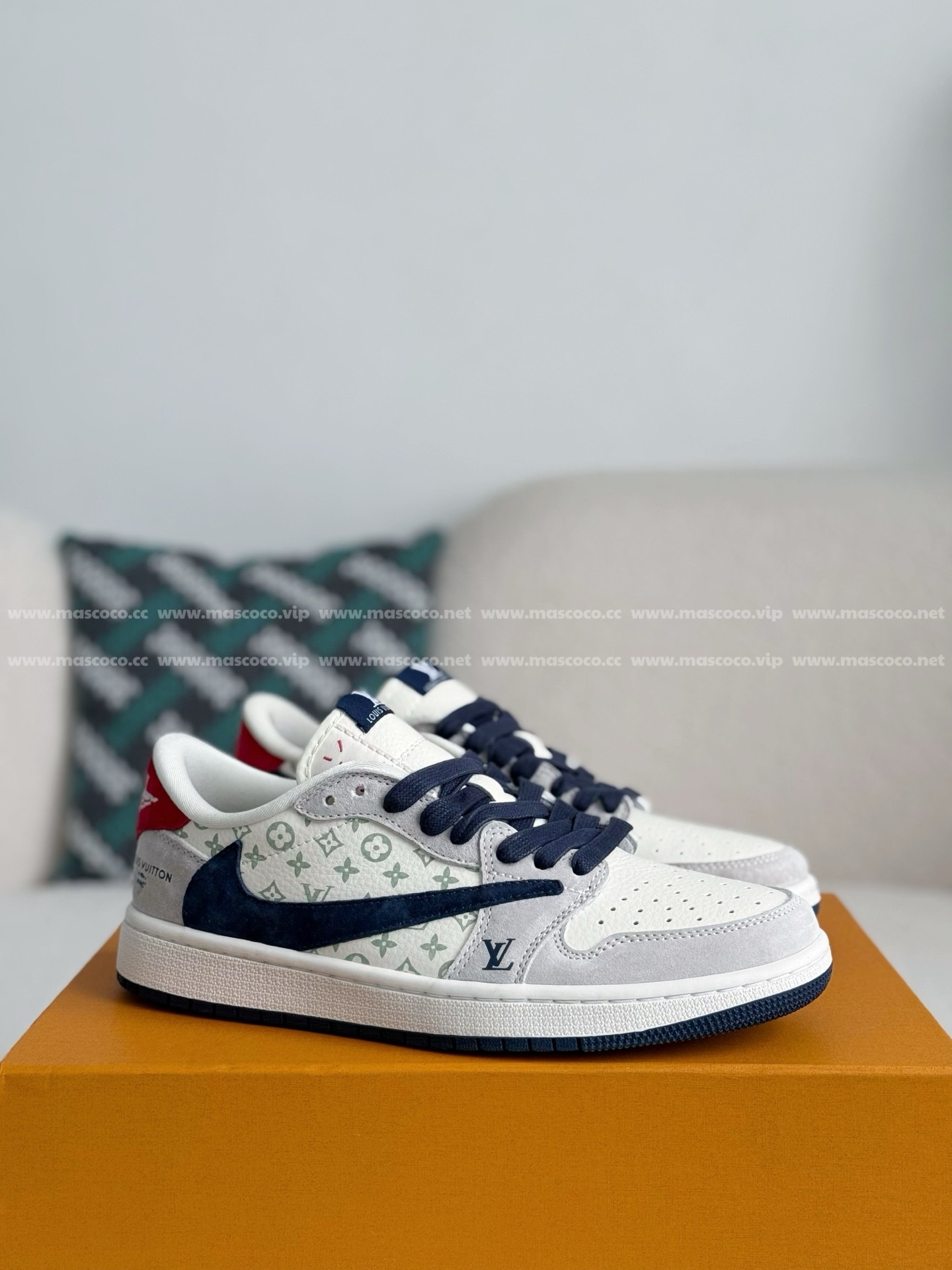 「#3373」LOUIS VUITTON x Jordan Air Jordan Casual Sneakers - 图片 2