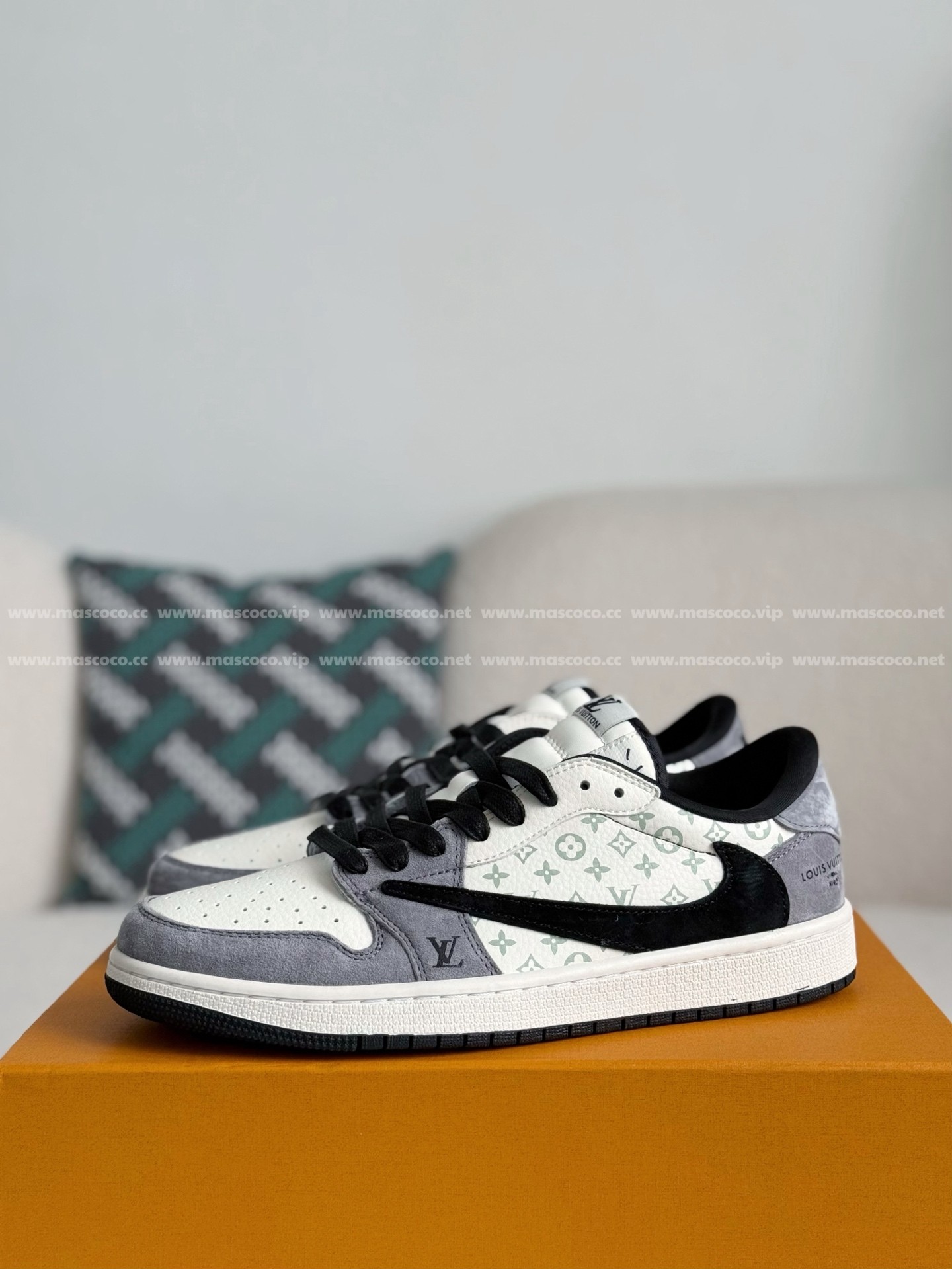 「#3374」LOUIS VUITTON x Jordan Air Jordan Casual Sneakers