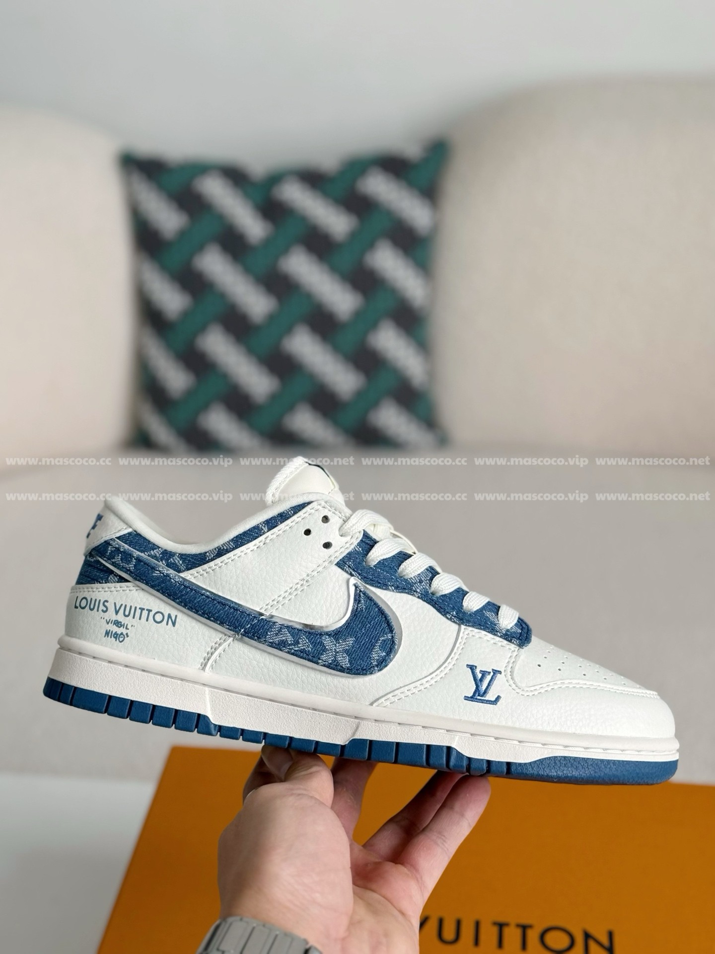 「#3375」LOUIS VUITTON x Nike Dunk Casual Sneakers - 图片 6
